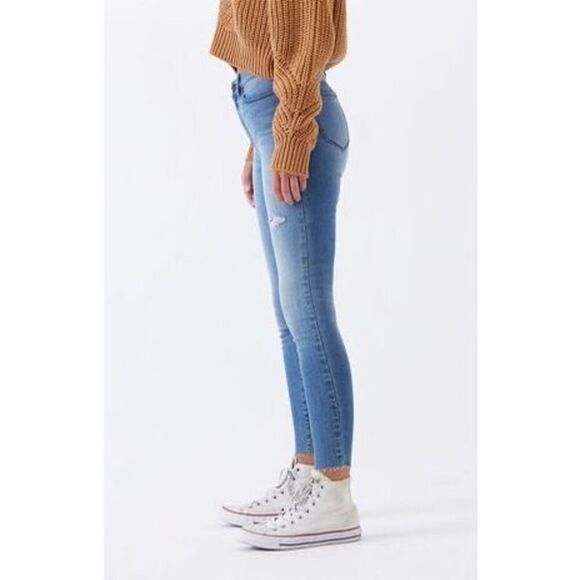 Womens Pacsun Super Stretch Raw Hem Festival Ankle Jeggings Jeans - Sz 25 - Picture 1 of 4